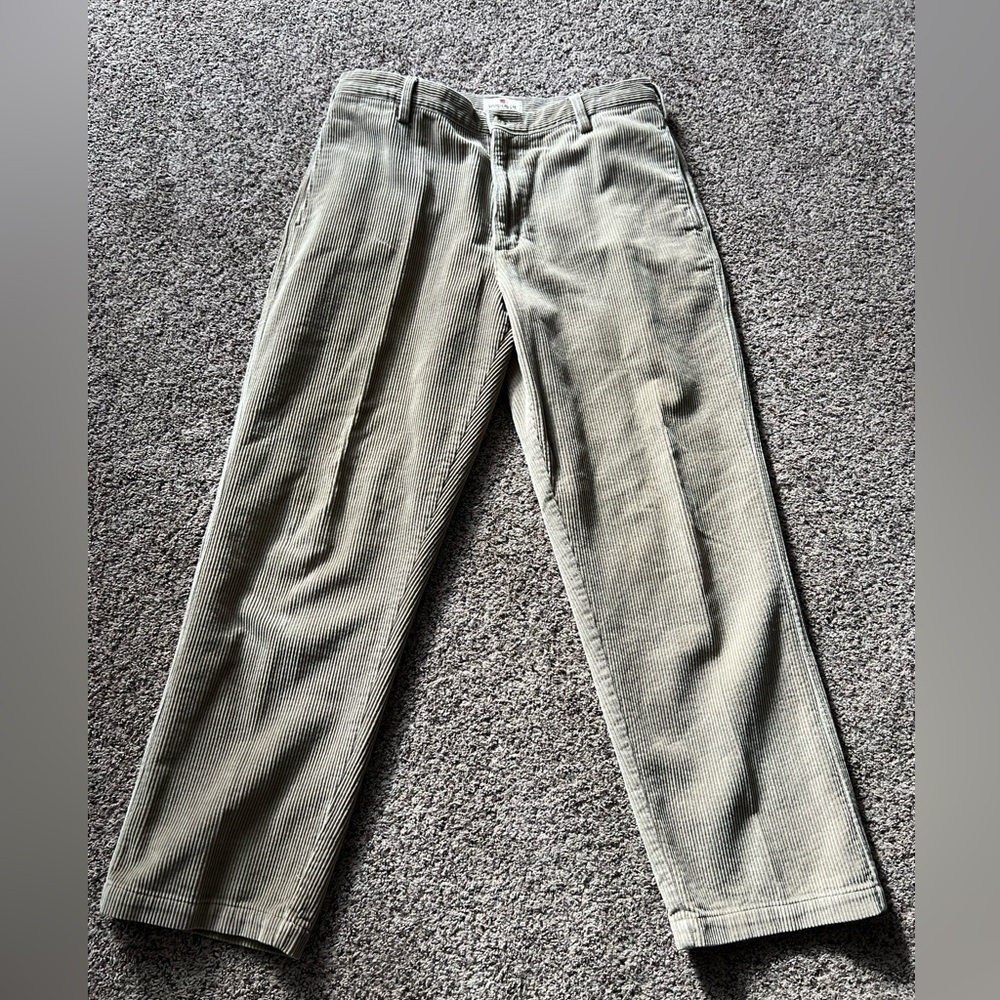 Woolrich Men's Soft Corduroys Khaki Casual Chore Pants Wide Wale 34X30